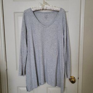 J. Jill Gray Cotton Long Sleeve Tee